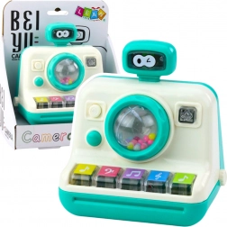 Fotocamera interattiva Piano Sonaglio Luci Suoni Bianco Verde