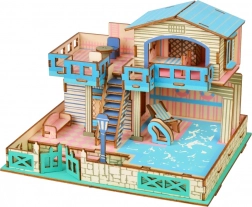 Woodcraft puzzle 3D in legno Villa sull'isola di Lembongan