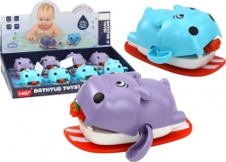 Giocattolo da bagno a carica – ippopotamo galleggiante sulla tavola