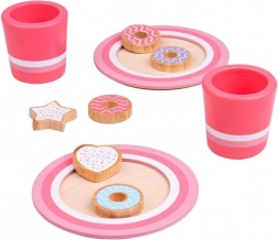 Bigjigs Toys set di biscotti in legno con latte
