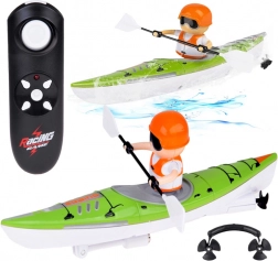 kayak RC illuminato con canoista per bambini