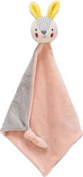 Petit Collage doudou coniglietto rosa in cotone biologico