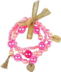Souza - Braccialetti rosa per bambini Alky, set di 3 pezzi