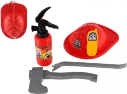 Set da pompiere per bambini con casco ed estintore ad acqua
