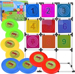 Gioco di abilità lancia al bersaglio con frisbee, set per bambini