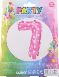 Palloncino gonfiabile numero 1 con cuoricini – Rosa