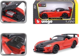 Modello di auto Bburago Dodge Viper SRT 10 ACR rosso-nero 1:24