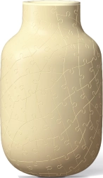 Vaso puzzle 3D moderno giallo crema