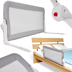Sponda di sicurezza per letto 150 cm, grigio