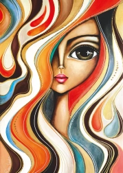 Puzzle ragazza con capelli ondulati 1000 pezzi