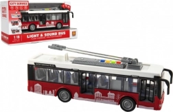 Autobus urbano con luci e suoni 1:16, a inerzia, 28 cm