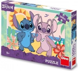 Puzzle Dino Stitch sulla spiaggia 100 XL pezzi