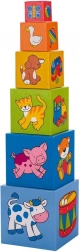 Torre impilabile di cubi con immagini GOKI