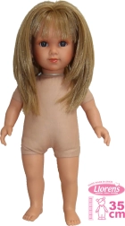 Llorens Elena bambola realistica con corpo in tessuto morbido 35 cm