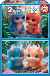 Educa Puzzle Mostrici Carini 2x100 pezzi