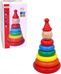 Anelli in legno su piolo 17 cm