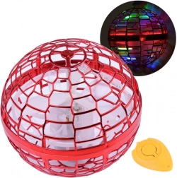Sfera UFO volante con LED e controllo a mano – Rosso