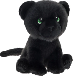 Pantera di peluche Keeleco realizzata con materiali riciclati, 14 cm