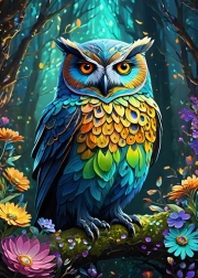 Puzzle Gufo Blu 500 Pezzi