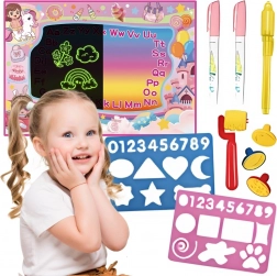 Woopie tappetino da disegno ad acqua 2in1 XXL 100 × 70 cm con effetto luminoso