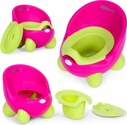 Vasino per bambini ECOTOYS rosa-verde con gambe antiscivolo