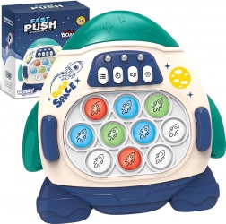 Gioco elettronico allevia stress POP IT Razzo blu