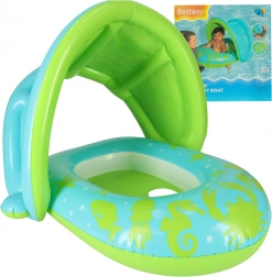 Poltroncina da nuoto gonfiabile per bambini con baldacchino BESTWAY, verde‑blu