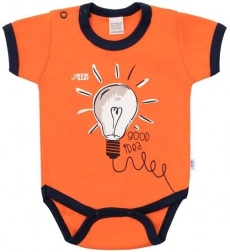 Body neonato in cotone a maniche corte New Baby Happy Bulbs