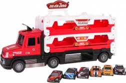 Camion interattivo con lanciatore 2 in 1 + accessori – Rosso