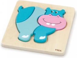 Puzzle in legno per i più piccoli - ippopotamo