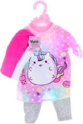 Abbigliamento per bambola – pantaloni, maglietta e cuffietta