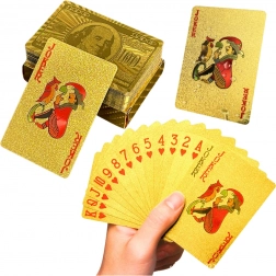 Carte da gioco in plastica dorata