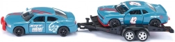 Set Siku 1:55 – veicolo trainante DODGE Charger con rimorchio e DODGE Challenger SRT da corsa