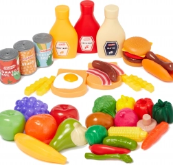 Alimenti di plastica per cucina dei bambini – grande set 44 pz CASDON