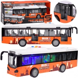 Giocattolo autobus con porte apribili ed effetti luminosi 1:16