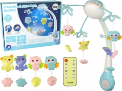 Giostrina per Lettino con Luce di Proiezione e Telecomando Blu