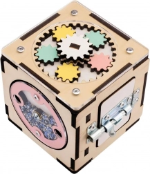 Cubo interattivo in legno BUSYKIDS 11 cm