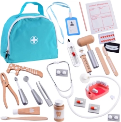 Set da piccolo dentista in legno con borsa