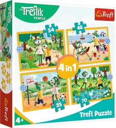 Puzzle Treflíci in vacanza 4 in 1 (35, 48, 54, 70 pezzi)