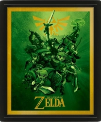 Quadro 3D ZELDA con stampa lenticolare 23×28 cm