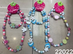 Set di perline in legno collana e bracciale