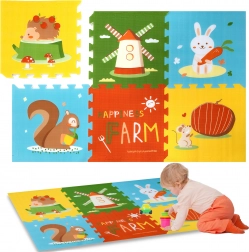 Humbi tappetino puzzle in schiuma 1,5 cm XXL animaletti, 6 pezzi, 165 × 112 cm