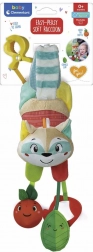 Procione di peluche con clip per appenderlo CLEMENTONI