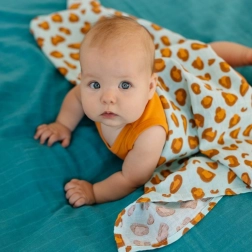 Set 2 pannolini mussola Blue Leopard di Tommy Lise