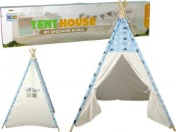 Teepee per bambini con motivo nuvolette, tenda impermeabile per la cameretta e il giardino