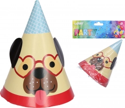 Cappellini da festa con motivo cane 15 cm (6 pz)