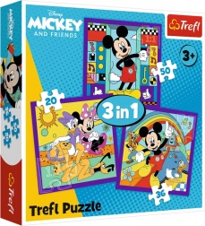 Puzzle 3 in 1 Mickey Mouse e amici (20, 36, 50 pezzi) Trefl