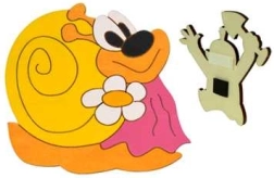 Magnete decorativo in legno a forma di Lumaca