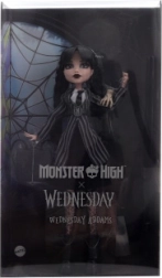 bambola da collezione Wednesday Addams MONSTER HIGH in uniforme Nevermore