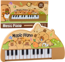 Mini pianoforte per bambini con capibara, 22 tasti